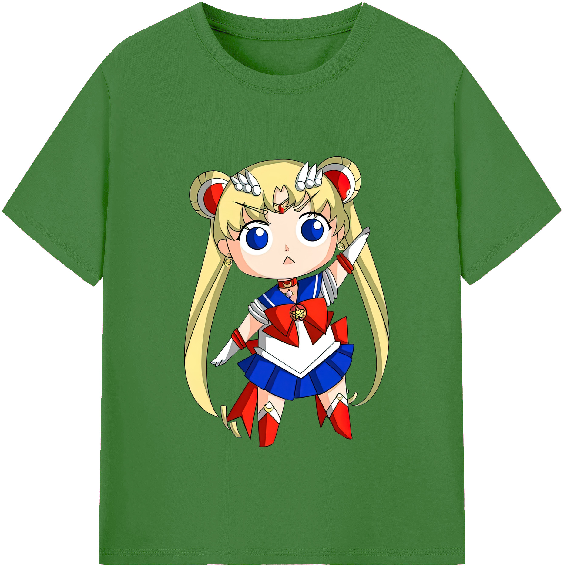 （画像用） 美少女戦士セーラームーン 月野 うさぎ つきの うさぎ Sailor Moon Tsukino Usagi レディースカジュアルプリントTシャツ（綿100％）